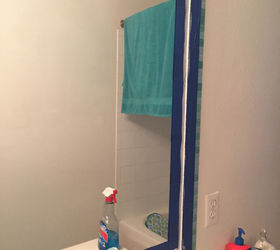 tiled bathroom mirror frame no grout