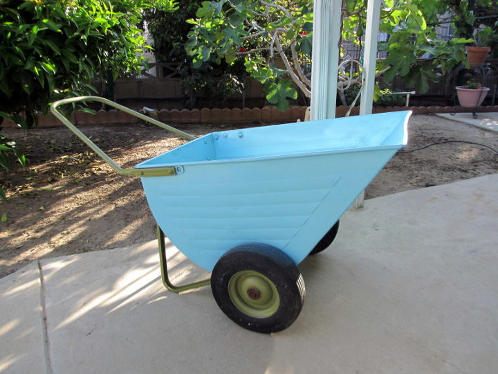 rusty cart to fairy garden, container gardening, crafts, gardening, painting, repurposing upcycling