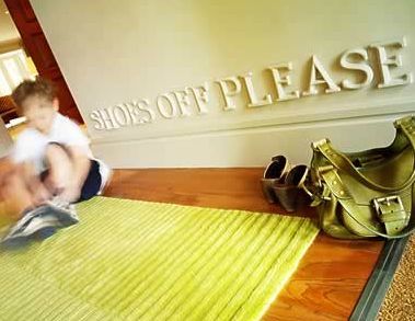 12 creative ways how to ask guests to take off their shoes, foyer, how to