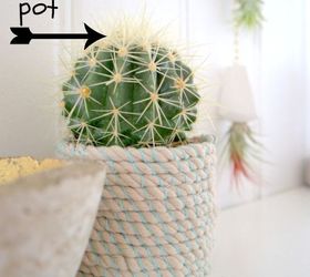 diy rope pot, container gardening, crafts, home decor, how to