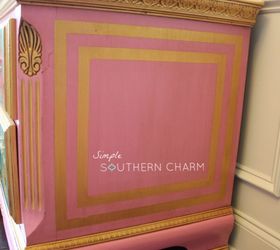 pink floral dresser, decoupage, painted furniture