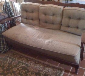 q upholster vintage sofa, home maintenance repairs, painted furniture, reupholster