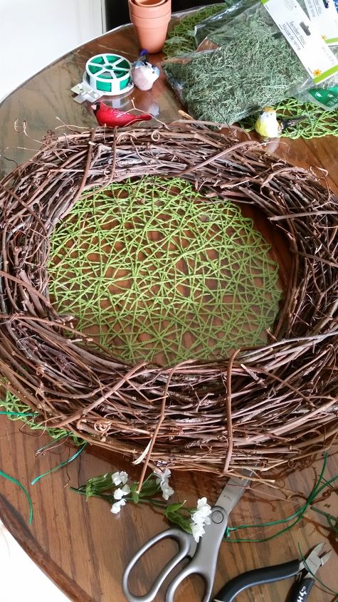 clay pot bird wreath, crafts, how to, repurposing upcycling, wreaths