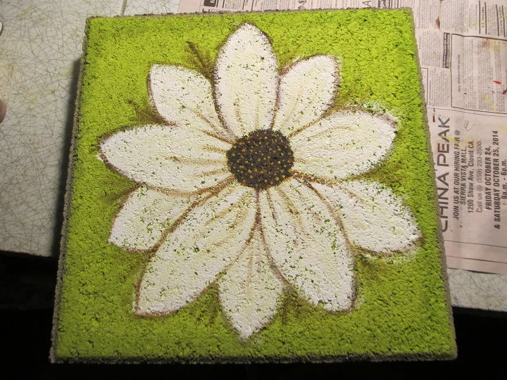 hand painted garden stepping stones, concrete masonry, crafts, gardening, how to