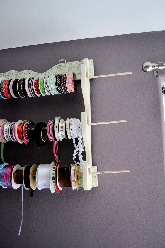 diy ribbon rack tutorial, crafts, how to, organizing, repurposing upcycling, storage ideas