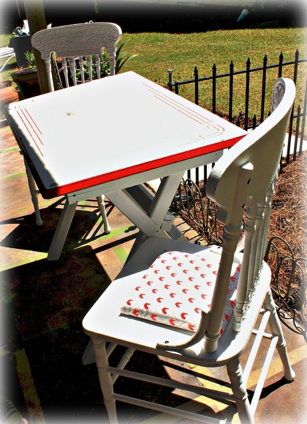 enamelware table up cycle 30dayflip, painted furniture, repurposing upcycling