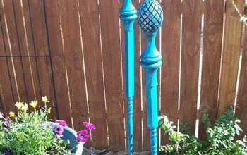 Create Cool Yard Art From Finials and Table Legs