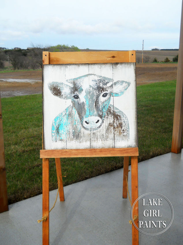 como pintar arte rstica de vaca