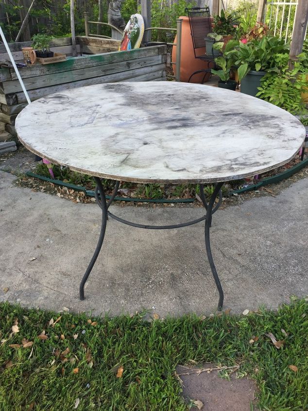 new patio table from old one, Free old table from some friends