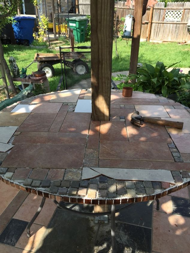 new patio table from old one