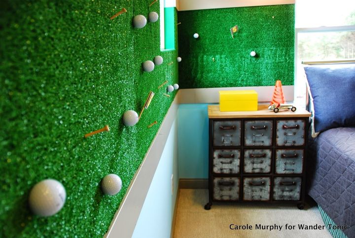 bring the putting green to your child s bedroom, bedroom ideas, repurposing upcycling, wall decor