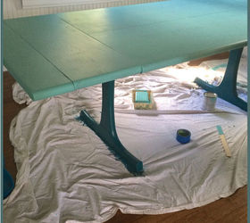 banquette table gets a refreshing new look, how to, kitchen design, painted furniture