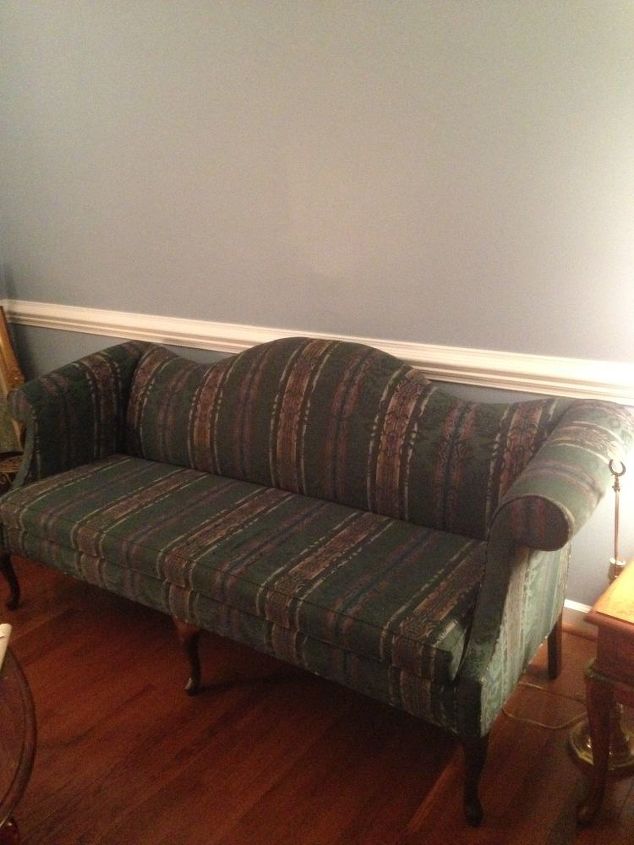 take the old make it new with a slipcover, painted furniture, reupholster, Before
