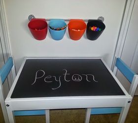 peyton s room makeover, bedroom ideas, lighting, painting, repurposing upcycling, ART TABLE