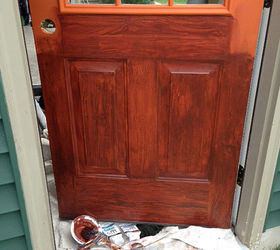 thrifty transformation how to paint a door to look like wood, doors, how to, painting