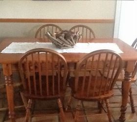 you inspired me to do it i tackled refinishing my casual dining set, chalk paint, dining room ideas, painted furniture, Before