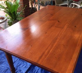 you inspired me to do it i tackled refinishing my casual dining set, chalk paint, dining room ideas, painted furniture, First go with stain