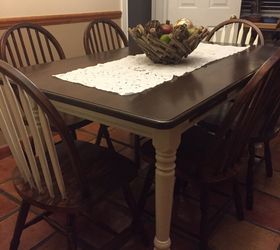 you inspired me to do it i tackled refinishing my casual dining set, chalk paint, dining room ideas, painted furniture