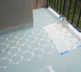 learn how to stencil a concrete balcony, concrete masonry, how to, painting, porches