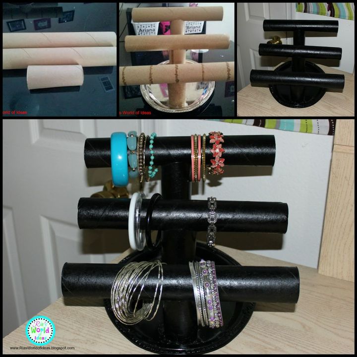 diy paper towel roll jewelry holder, crafts, how to, organizing, repurposing upcycling
