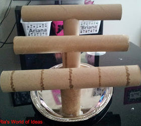 diy paper towel roll jewelry holder, crafts, how to, organizing, repurposing upcycling