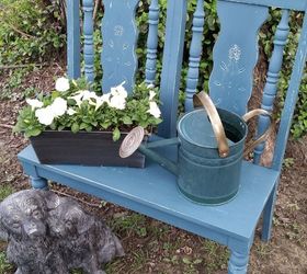 garden bench, chalk paint, outdoor furniture, painted furniture, repurposing upcycling
