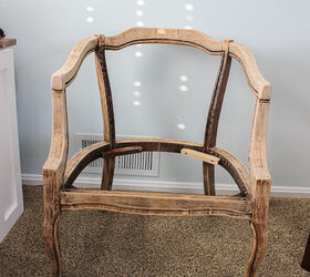 diy barrel chair, painted furniture, reupholster