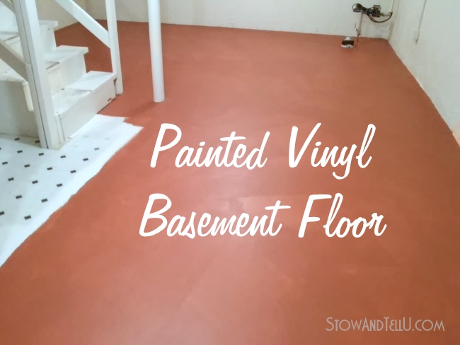 Painted Vinyl Basement Floor Hometalk, Painting Vinyl Floors Ideas