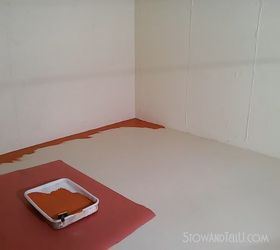 suelo de vinilo pintado en el stano