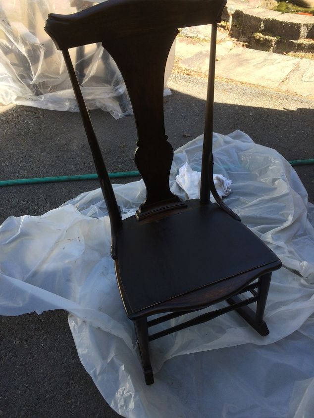 petite rocking chair gets rockin facelift, painted furniture, repurposing upcycling