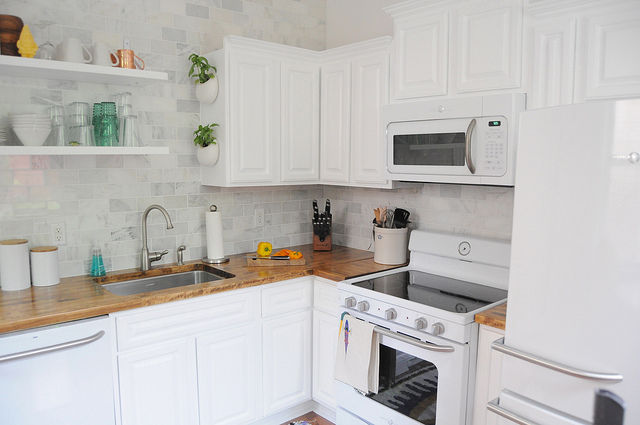 update your kitchen 7 transformative projects, kitchen backsplash, kitchen cabinets, kitchen design, shelving ideas