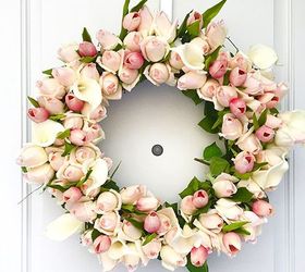 spring rosebud wreath, crafts, flowers, how to, wreaths