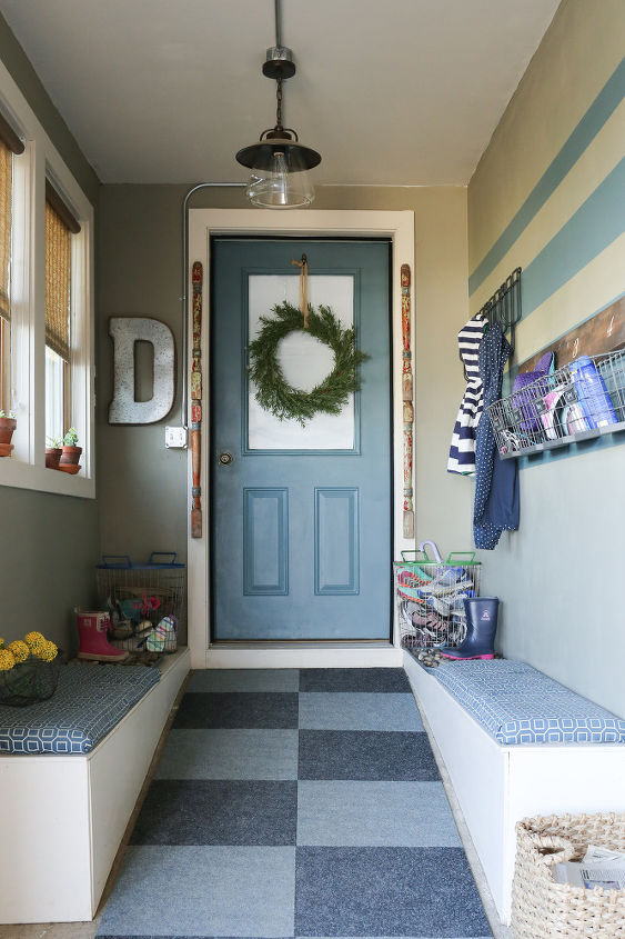 creating a mudroom, diy, foyer, garages, paint colors, storage ideas, wall decor