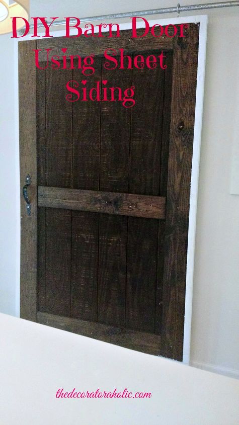 diy barn door using sheet siding, diy, doors, how to, woodworking projects