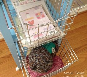 bathroom storage tower repurposed into a craft cart, crafts, organizing, painted furniture, repurposing upcycling, storage ideas