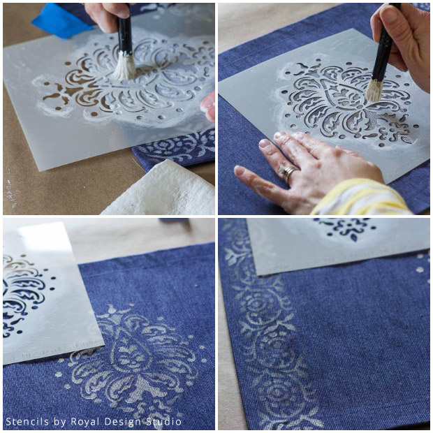 inspired by indigo stencil a sumptuous table setting, crafts, dining room ideas, how to