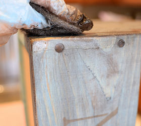 diy distressed blue wooden caddy, crafts, diy, how to, woodworking projects