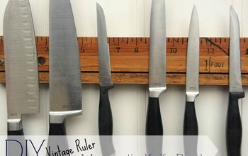  Suporte de faca magnético DIY com uma régua vintage