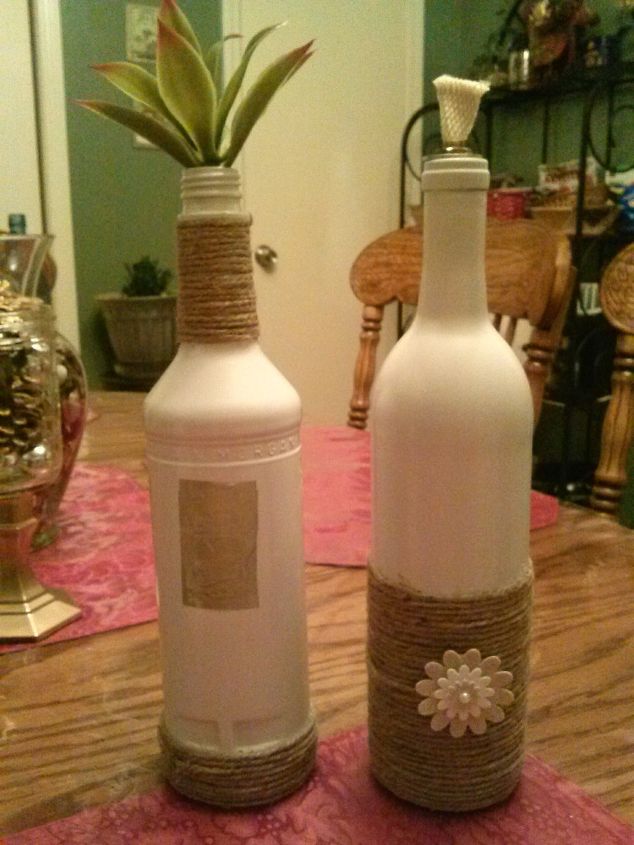jute wrapped wine bottles, crafts, how to, repurposing upcycling