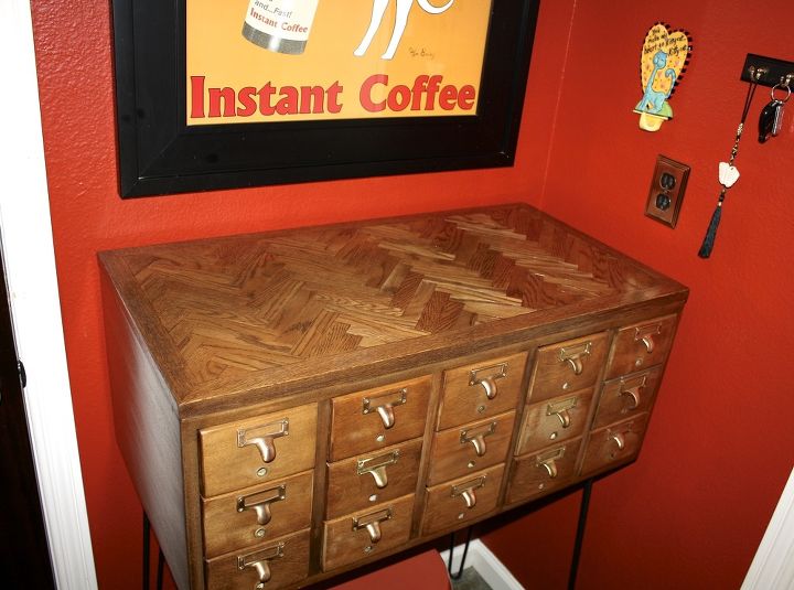 the elusive card catalog and how i repurposed mine, painted furniture, repurposing upcycling