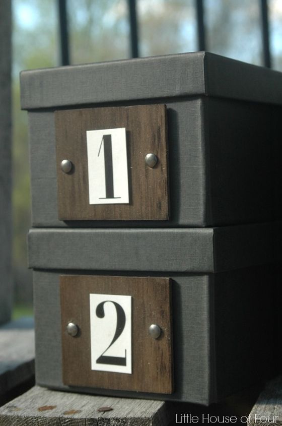 updated numbered ikea boxes, home office, organizing, storage ideas