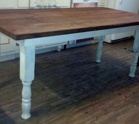 my daughter found a table she liked so i made her one, dining room ideas, diy, painted furniture, rustic furniture