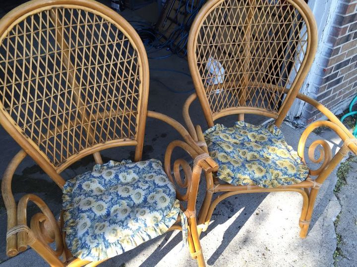 q new ideas for old wicker chairs, painted furniture, repurposing upcycling