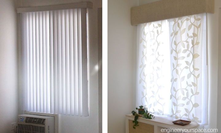 how to replace vertical blinds with curtains in minutes, how to, window treatments, windows