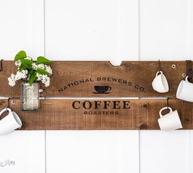 an instant old sign coffee station to fill your caffeine fix, crafts, kitchen design, repurposing upcycling, woodworking projects
