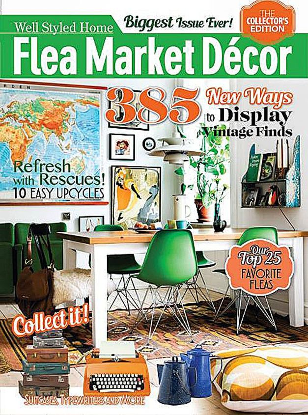 published in flea market decor magazine, home decor, repurposing upcycling, shabby chic