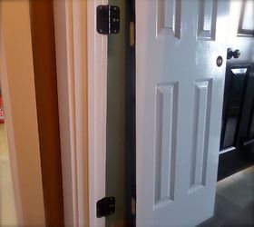 how to revamp your doors with a fresh coat of paint and new hardware, doors, how to, painting, Inside white outside black