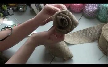 DIY Roses Using Burlap Fabric