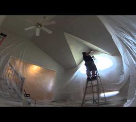 Ceiling Popcorn Removal, Ceiling Repair, & Knock Down Finish Install