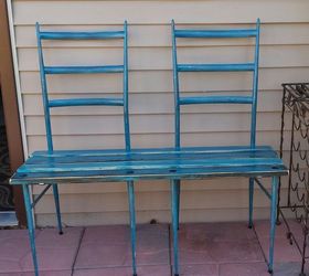 Bench From 2 Old Metal Chairs